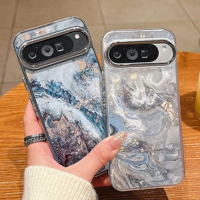 Hülle für Google Pixel 9 10 Pro XL 8 Pro 8A 7A Ink Marble Transparente TPU-Case