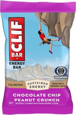 CLIF BAR - Energy Protein Bars - Chocolate Chip Peanut Crunch - Made with