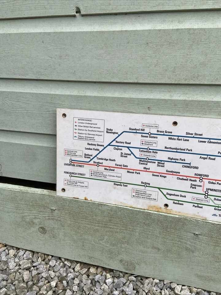 Original BR BRITISH RAILWAYS Alloy Carriage Route Map Sign Not Enamel - Image 3 of 4