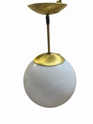 Vintage Globe Atomic Mid Century Hanging Light Fixture 6 Inch Drop