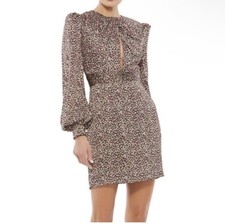 Ienna Mac Duggal Floral Long Sleeve Mini Dress NWT Size 0