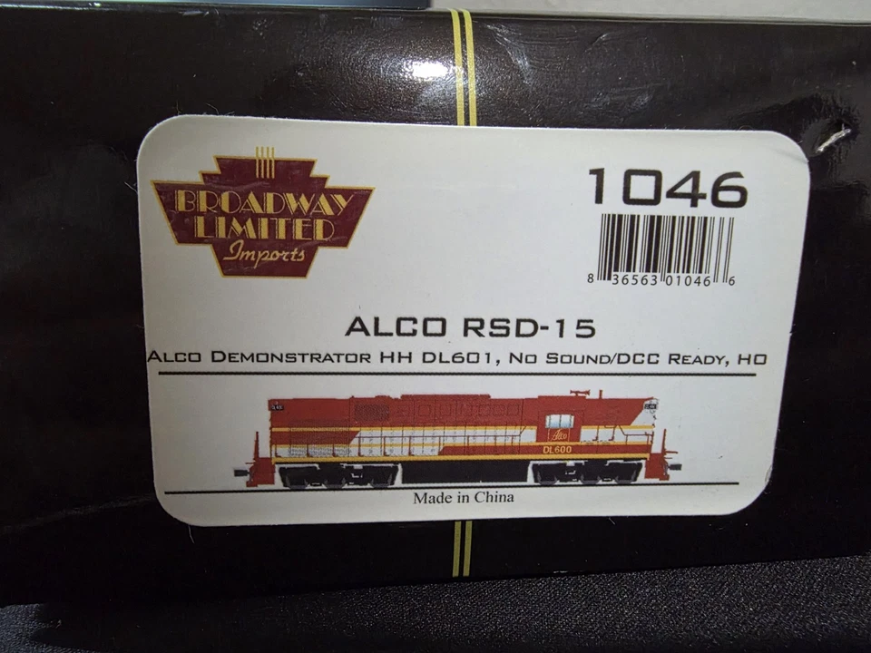 HO BROADWAY LIMITED 1045 ALCO RSD-15 DC DCC READY HH DL601 - Image 3 of 3