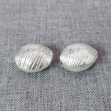 2 pièces d'entretoise ovale brillante en argent sterling 925 perles brossées