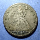 1853-O Arrows & Rays Liberty Seated Half Dollar  VG details