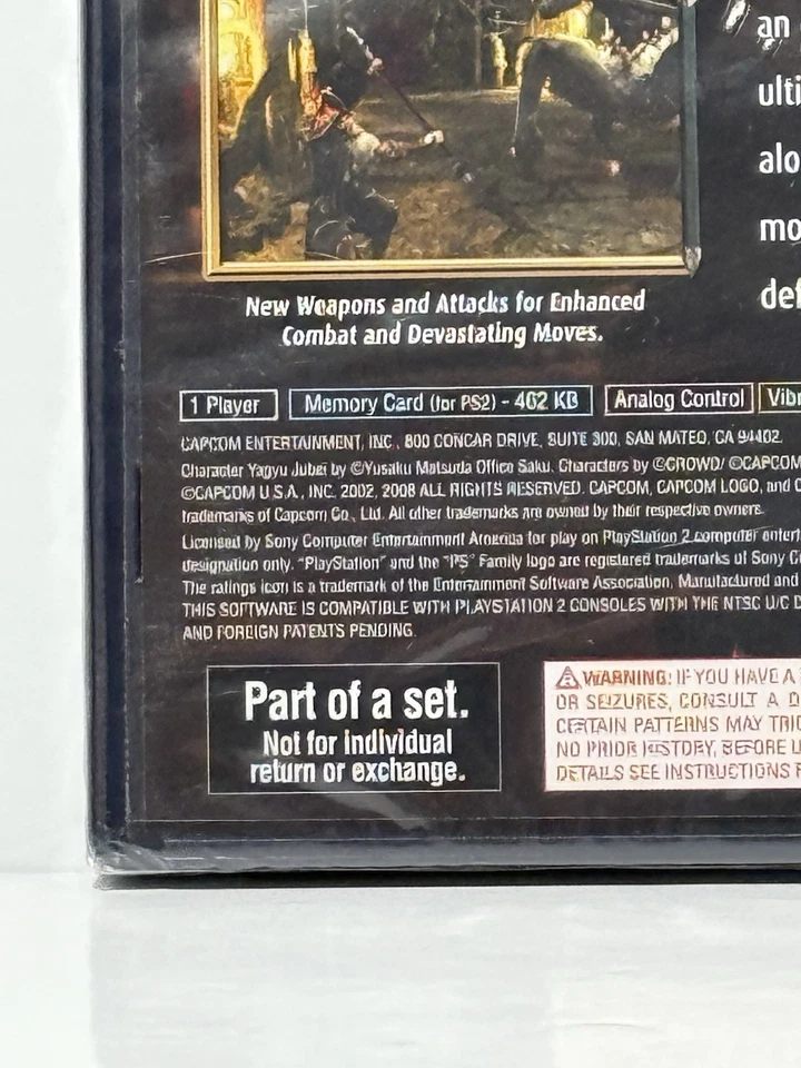 Onimusha 2 Samurai's Destiny (Playstation 2, 2002) PS2 NEW SEALED Not For Resale - Image 3 of 4