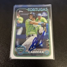 Ricardo Cabrera Signed 2024 Pro Debut IP Auto