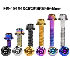 Titanium Bolt M5x10 15 20 25 30mm Small Flange Hex Head Screw for Motorcycle Car