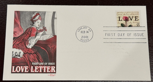 #3496-3499 Love Letters 2001 set of 4 FDC's ARTMASTER Perfect!! - Picture 2 of 5