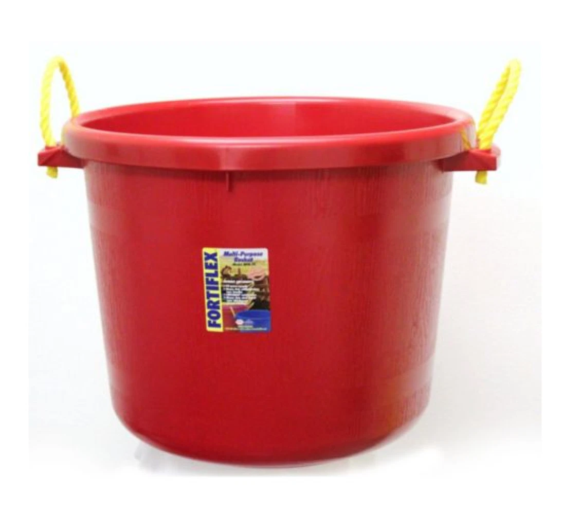 Fortiflex 1307023 Large Capacity Plastic Bucket Red 17.5 gal