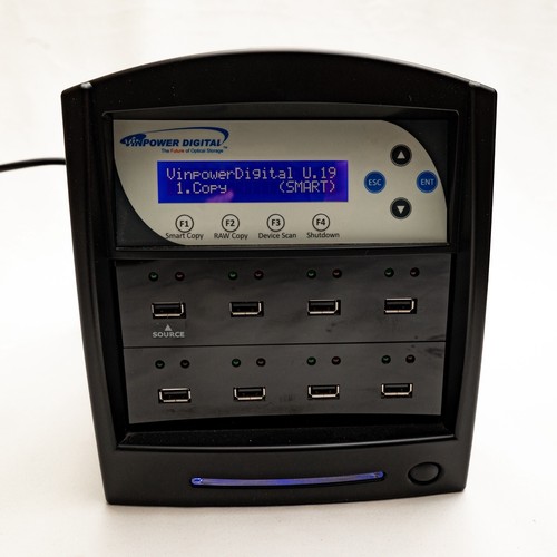 Vinpower 7 Target USB Duplicator Tower Thumb Pen Drive Flash Copy USBSHARK-7T-BK - Afbeelding 8 van 8