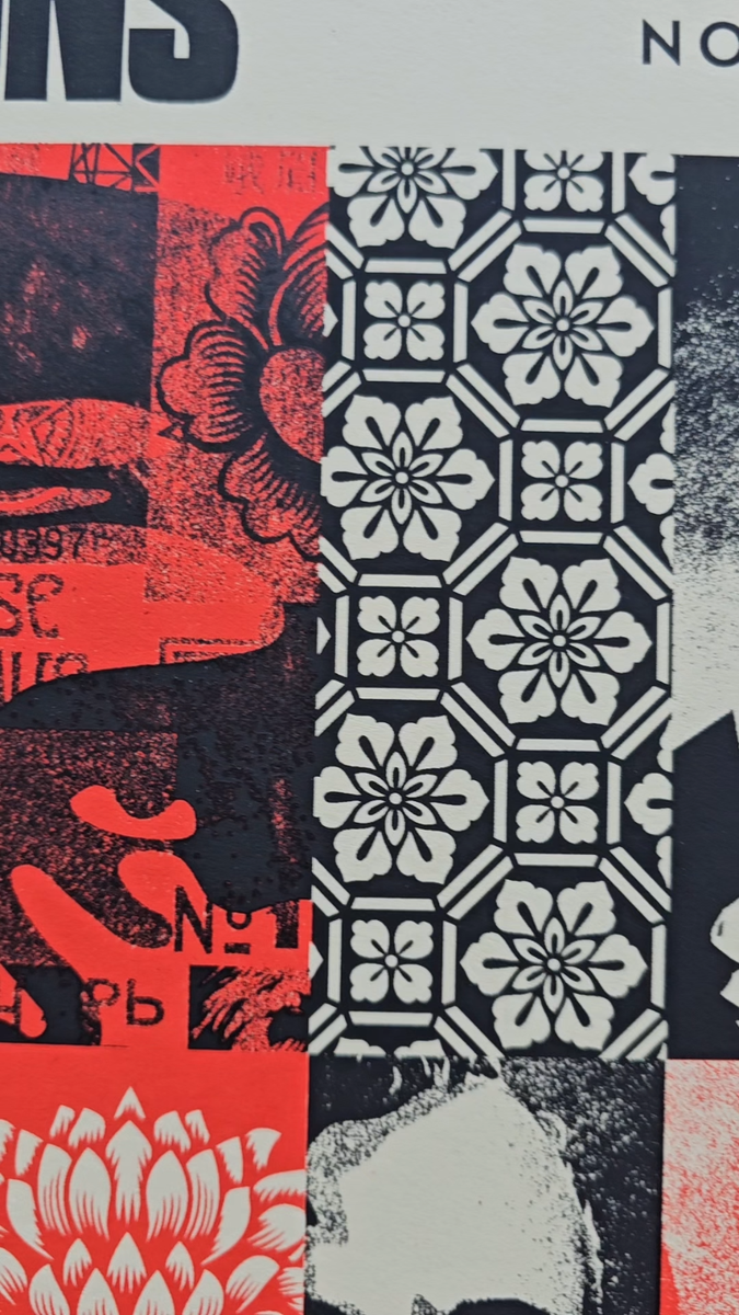 shepard fairey obey サイン キャンバスアート 2点セット shepard