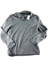 MSRP $60 Club Room Men's Quarter Zip French Rib Pullover Blue Sweater Size Small