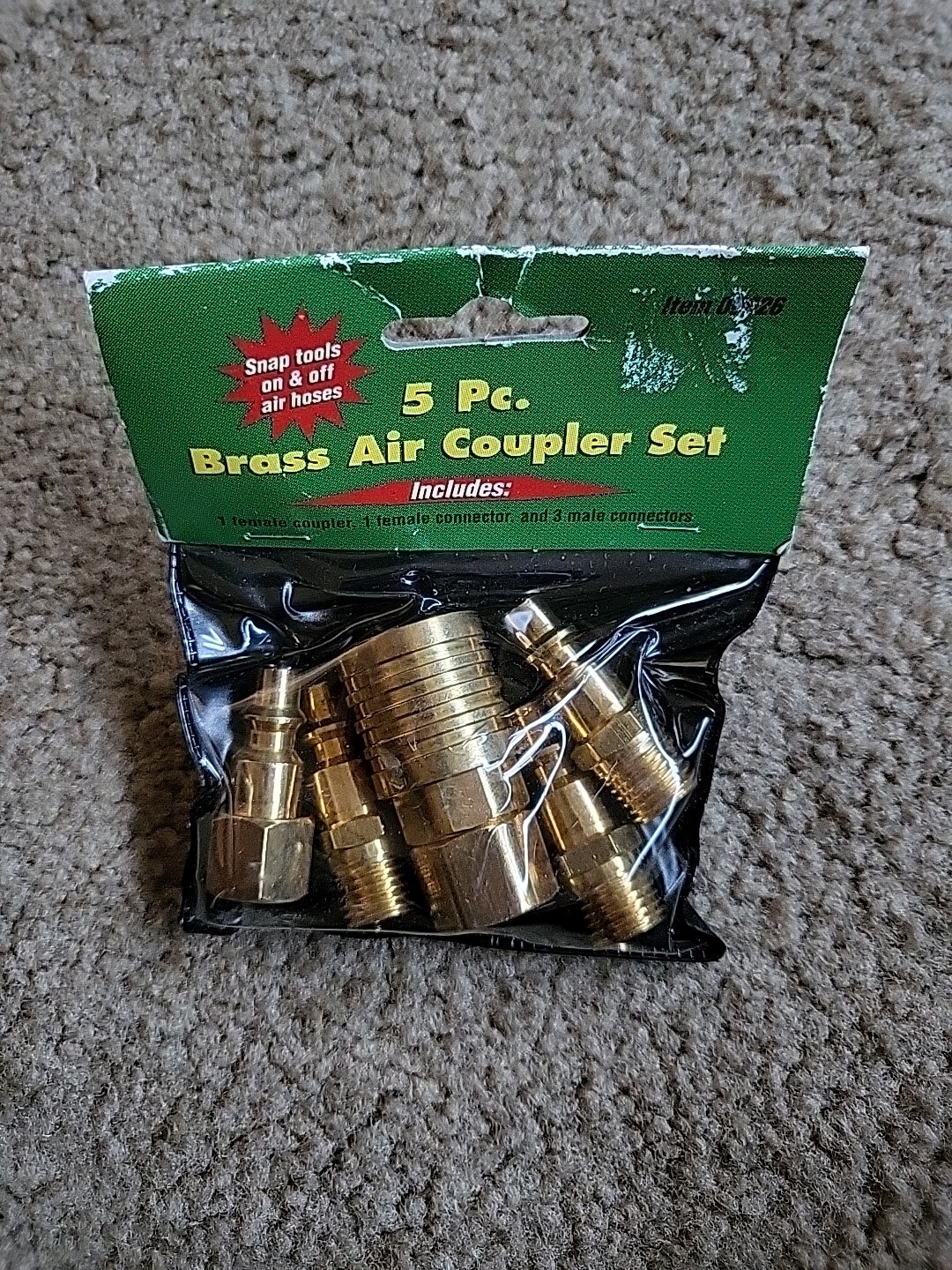 5 pc Brass Plated Quick Coupler Set Air Hose Fittings 1/4 NPT eBay