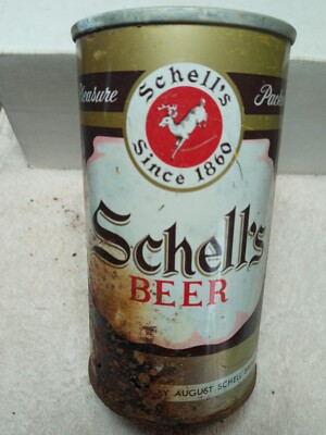 Schell's  bone tab   pull tab beer can   EMPTY