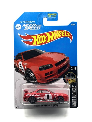 Hot Wheels 2016 ERROR Nissan Skyline GT-R R34 Night Burnerz 3/10 Need for Speed - Picture 2 of 9