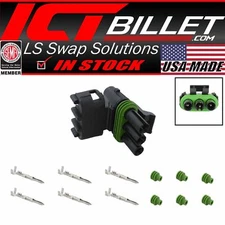 ICT Billet MAP Sensor 3 Wire - 3 Bar Brick Connector Component Kit