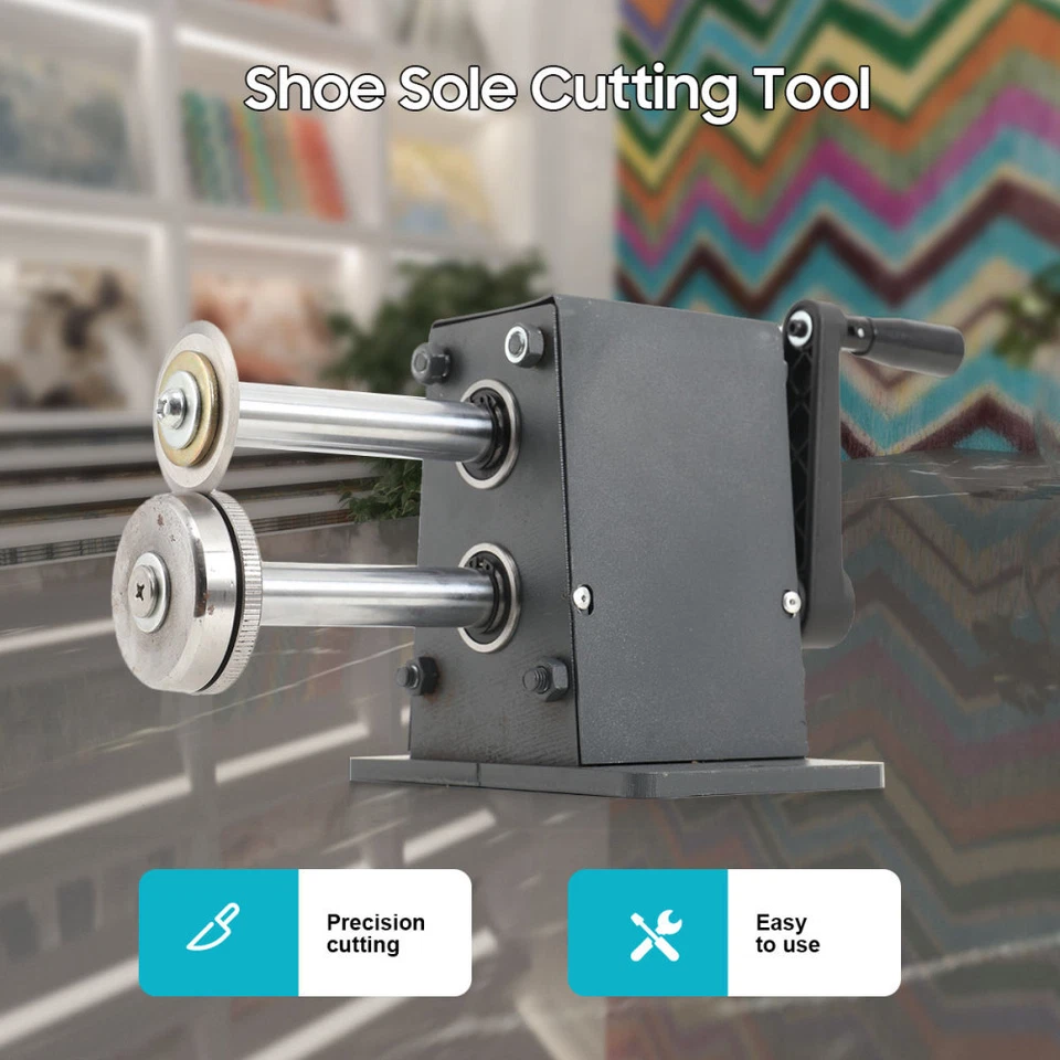 Herramienta cortadora de suela de zapato de manivela manual de 8 mm hágalo usted mismo fabricación de zapatos para corte de goma de cuero Foto 2 de 4