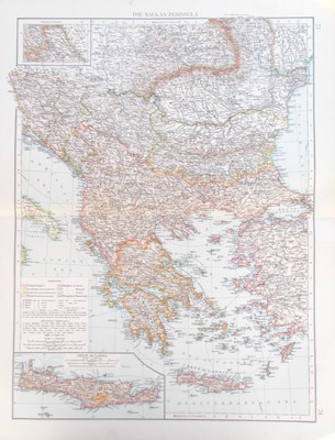 Map Of The Balkan Peninsula Greece Romania Turkey 1900