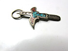 NATIVE AMERICAN SW THUNDERBIRD PENDANT TURQUOISE CORAL PAWN INDIAN SILVER OLD EX — photo 2
