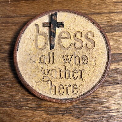 ''Bless All Who Gather Here'' Wall Hanging 4   Catholic Christian Home Seagull Std