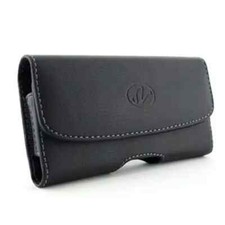 Fondina nera orizzontale in pelle clip da cintura 3,54 x 1,93 x 0,98 pollici