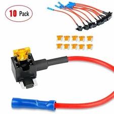 Nilight 10Pack Mini Fuse Holder with 5 Amp Low Profile Mini Blade Fuse Set Truck