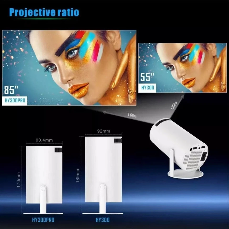 5G 4K Projector Smart HD LED WiFi Bluetooth HDMI USB Android Office Home Theater - Image 4 of 4