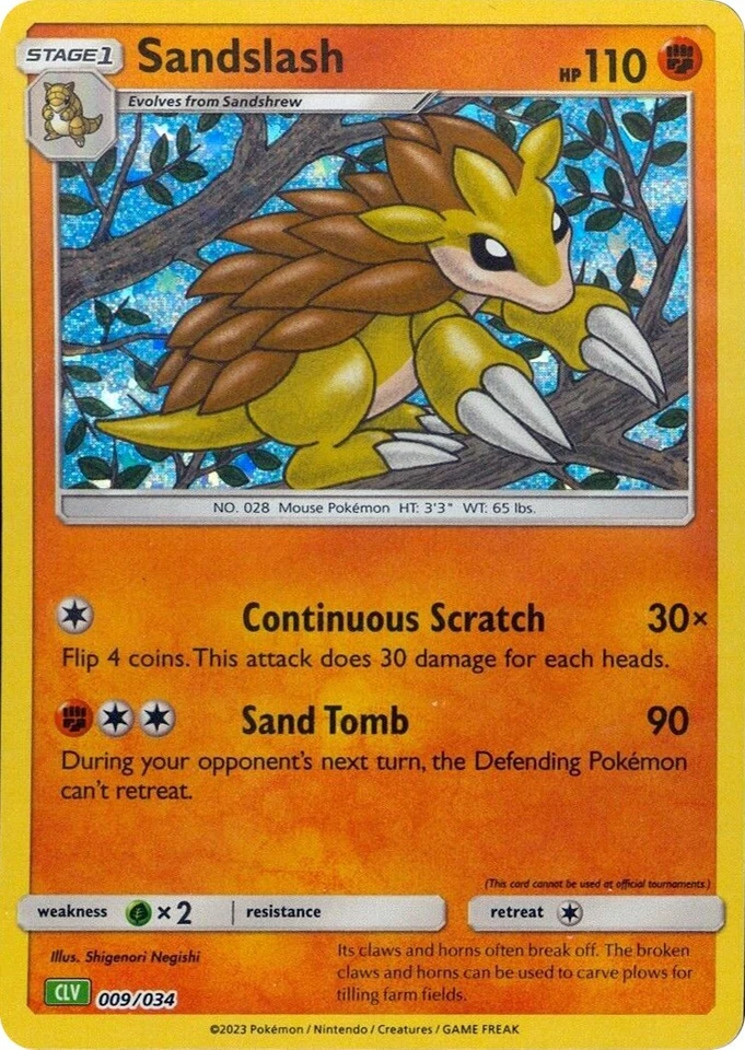 Sandslash 009/034 Trading Card Game Classic