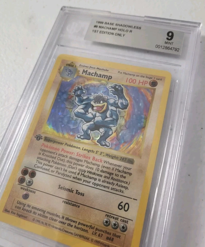 Machamp SHADOWLESS 8/102 1st Edition - Base Set *BGS 9 - MINT* Holo Pokemon - Image 3 of 4