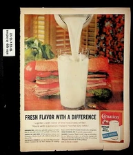 1961 Carnation Instant Dry Milk Vintage Print Ad 19181