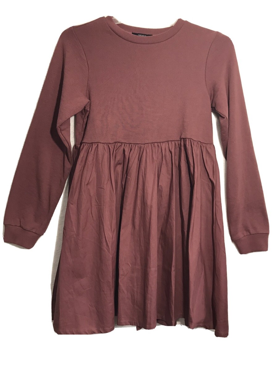 knee length dresses for ladies Ribbed Knit Midi Sweater Dress Walnut / XXL