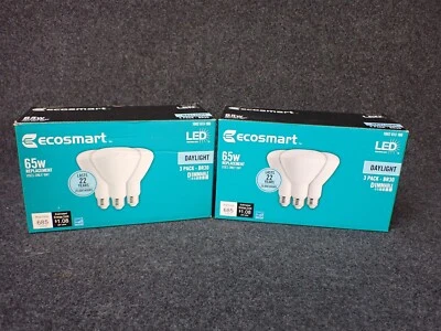 (Lot of 6) NEW Ecosmart Daylight Dimmable BR30 LED Bulb 65W 1002813186 (EC8)