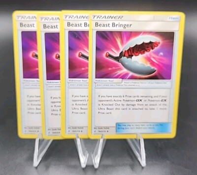 X4 Sun & Moon Unbroken Bonds 164/214 Beast Bringer Pokemon Trainer Playset 