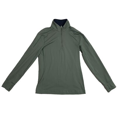 LULULEMON Green Surge Warm Half Zip Top Men's Medium Back Pocket