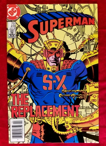 1986 Superman #418 DC Cover NEWSSTAND NM Replacement App 80s Key vtg jla