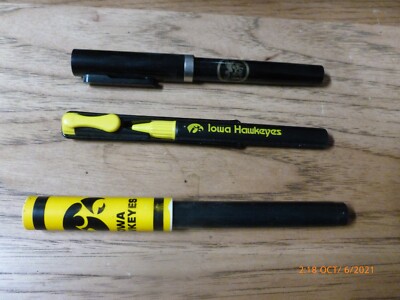 IOWA HAWKEYE PEN Sheaffer Vintage No-Nonsense - NEEDS INK REFILL  and two others