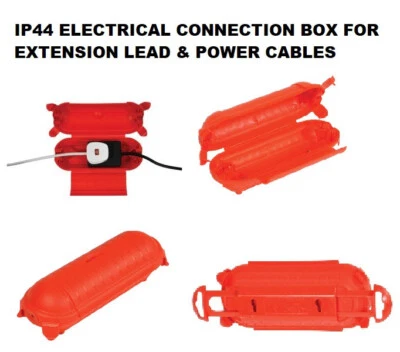 EAGLE IP44 WATERPROOF ELECTRICAL CONNECTION BOX FOR EXTENSION LEAD & POWER CABLES