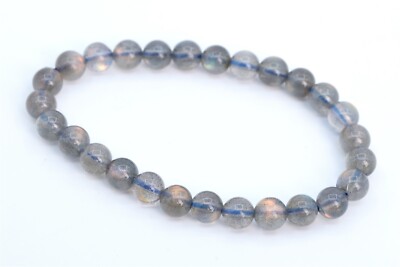 6MM Labradorite Bracelet Madagascar AAAA Natural Round Beads 6.5'' Jewelry Gift