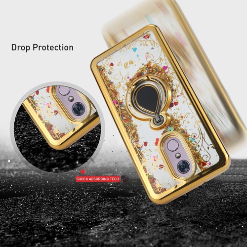 SUMSUNG NOTE 10 Pro Case,Case Liquid Bling Sparkle with Ring Girls Protect case - Zdjęcie 5 z 22