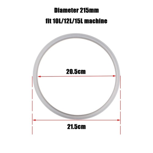 2 Pezzi Guarnizione Tampone Salsiccia Ricambio Anello Silicone Adatto per 10/12/15L - Foto 7 di 8