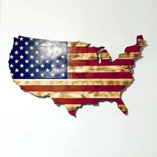 Rustic  American Hand crafted American flag