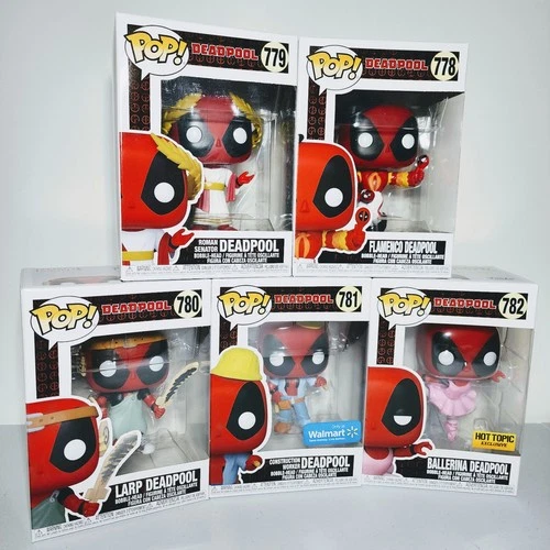 Funko Pop: Marvel - Deadpool #778 - #782 Exclusives Set of 5 w/ Protectors