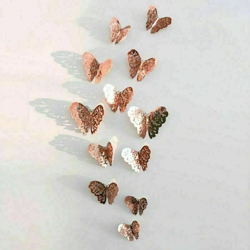 12pcs DIY 3D Butterfly Wall Stickers Art Decal PVC Butterflies Home Room Decor - Picture 12 of 21
