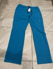 Figs Cairo Cargo Scrub Pants TM3001 Teal Men's Size Large