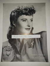 1942 Barbara Stanwyck, Eastman Films 9x12 Industry ad clipping