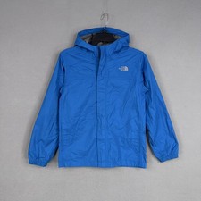 The North Face Jacket Boys Large 14/16 Blue HyVent Hooded Rain Windbreaker