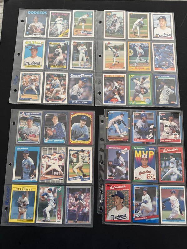 Orel Hershiser 40 Card Lot Los Angeles Dodgers All Different Topps Fleer Bowman