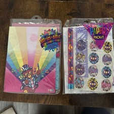 VTG LISA FRANK Stationary Set unused Stickers Postcards Pencils Envelopes Eraser