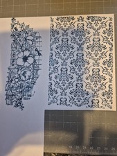 Two Clear Background Stamps Inkylicious Damask Other Unbranded Craft Clear Out