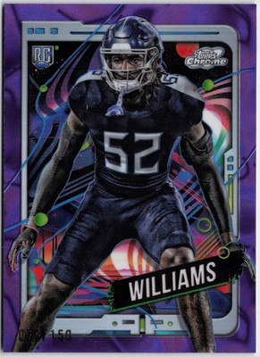 2024 Topps Chrome Cosmic #194 James Williams Purple Nebula Refractors #/150 RC
